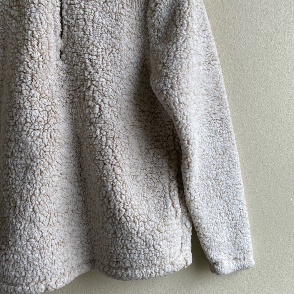 Time and Tru Cream Wooly Wubby Sherpa Pullover Sz. Medium - Picture 13 of 16